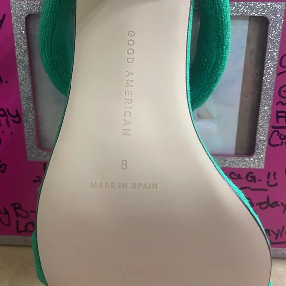 Good American- Terry Slip on Heel size 8